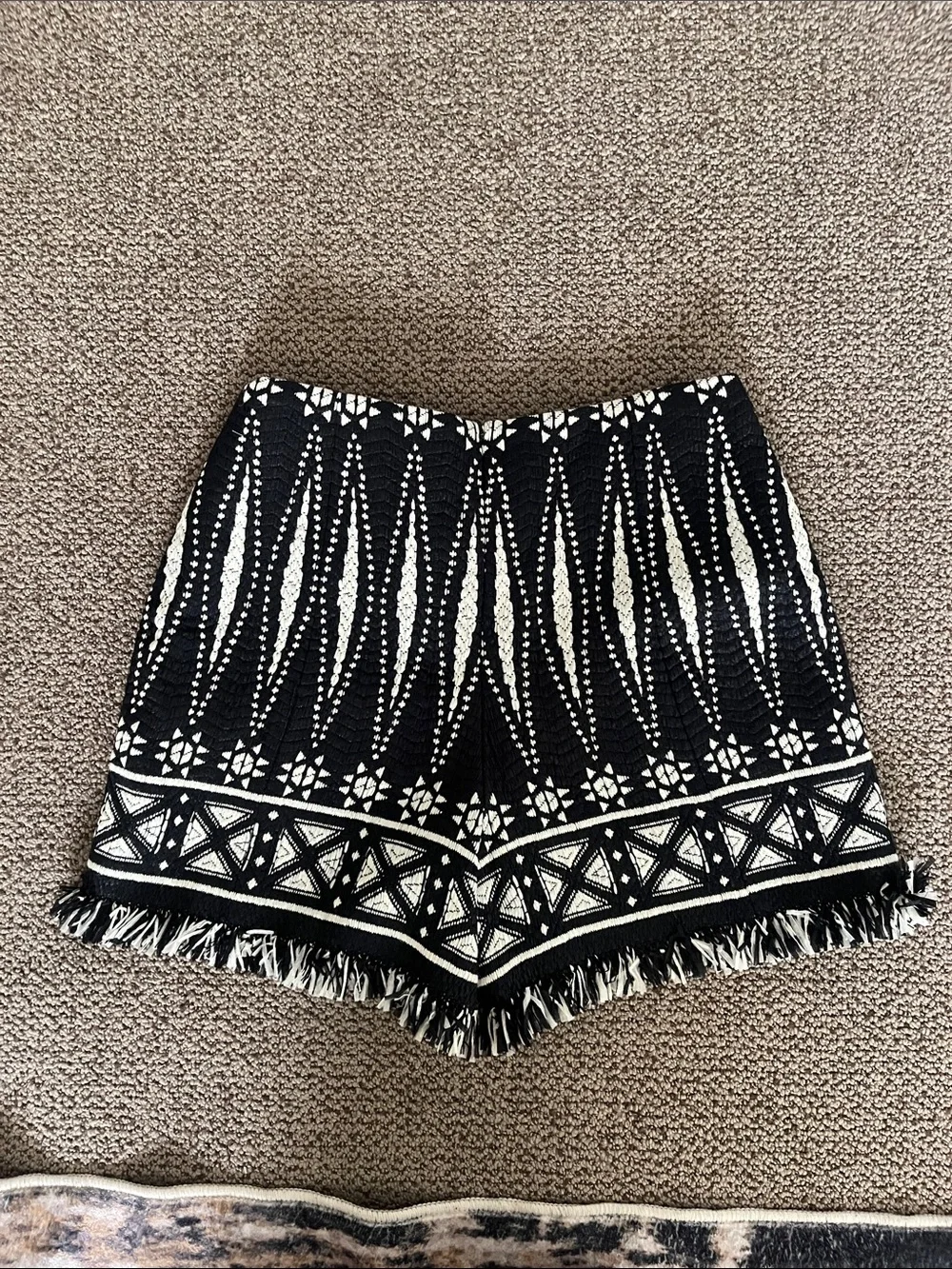 Tory Burch tweed fringe shorts